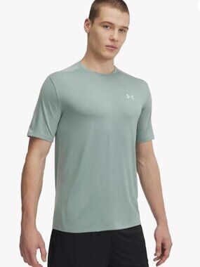 Under Armour - Mens Tech Breeze Short Sleeve T-Shirt, Color Silica Green